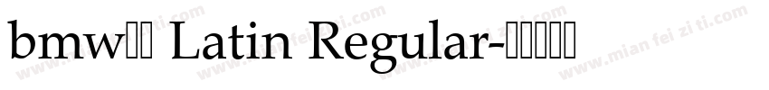 bmw字体 Latin Regular字体转换